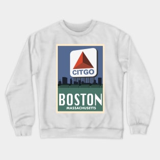 Boston Travel Poster 5 Crewneck Sweatshirt